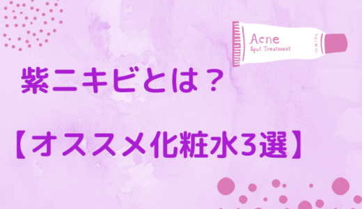 紫ニキビとは？【オススメ化粧水３つ・原因・予防と治し方を紹介！】